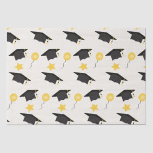 Abschluss Muster Balloons und Steine gelb Seidenpapier