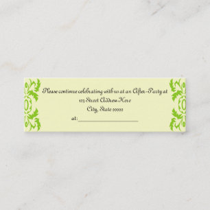 Abschluss nach Party laden Visitenkarten ein Mini Visitenkarte