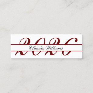 Abschluss Name Card . Elegante klassische Einsteck Telefonnummerkarte