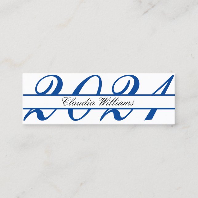 Abschluss Name Card . Elegante klassische Einsteck Telefonnummerkarte (Vorderseite)