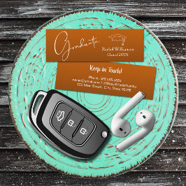 Abschluss Name Class Details gebrannt Orange Telefonnummerkarte