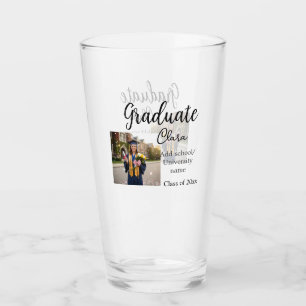 Abschluss name klasse von 20xx herzlichen glückwun glas