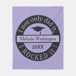 Abschluss-Name- u. -jahr-Fleecedecke Fleecedecke