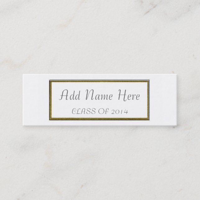 ABSCHLUSS-NAMENSkarte Telefonnummerkarte (Vorderseite)