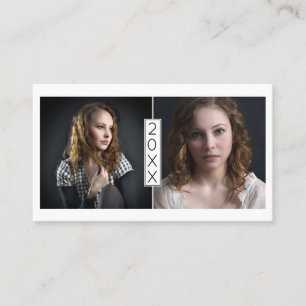 Abschluss-Namenskarten-älteres Jahr fügt Mod-Foto Visitenkarte