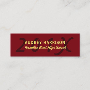 Abschluss-Namenskarten-älteres Telefonnummerkarte