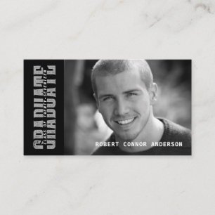 Abschluss-Namenskarten-Foto - Schulfarbwahl Telefonnummerkarte