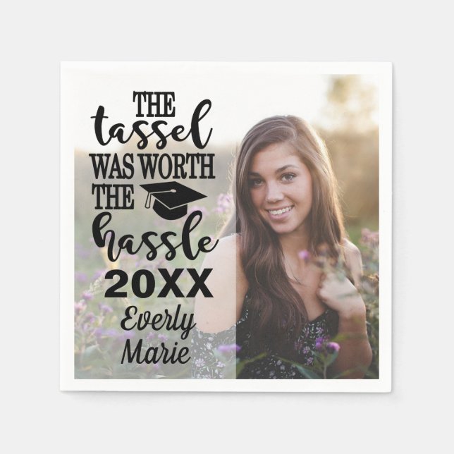 Abschluss Napkins mit Foto Serviette (Vorderseite)