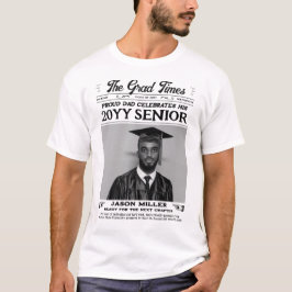 Abschluss Newspaper Shirt, Proud Vater Graduate T-Shirt