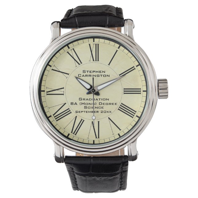 Abschluss oder Graduierungsauszeichnung Armbanduhr (Vorderseite)
