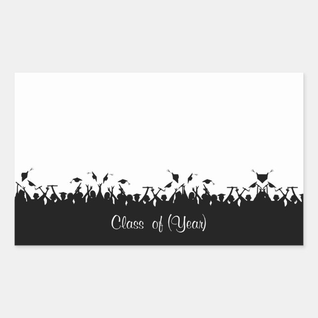 Abschluss- oder Klassenname-Aufkleber für Wiederse Rechteckiger Aufkleber (Vorderseite)