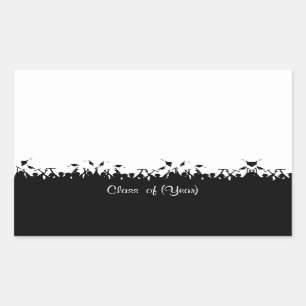 Abschluss- oder Klassenname-Aufkleber für Wiederse Rechteckiger Aufkleber