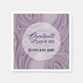 Abschluss Old Lavender Strokes Party Serviette