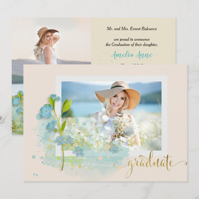 Abschluss Open House Einladung (Vorne/Hinten)