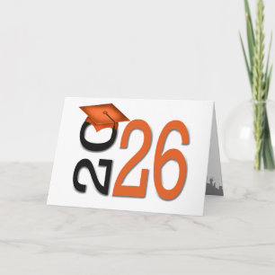 Abschluss Orange and Black School Colors 2025 Karte