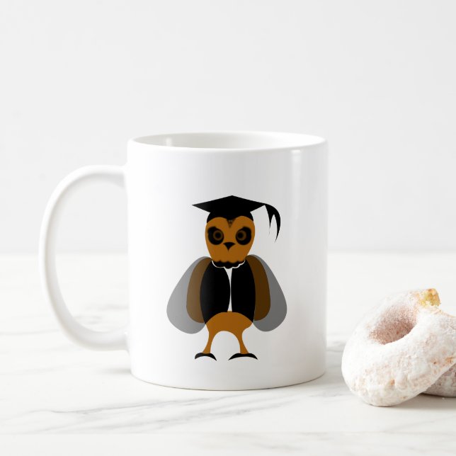 Abschluss Owl Abschluss Kaffeetasse (Mit Donut)