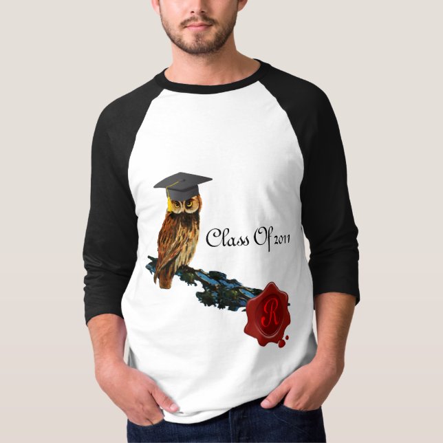 ABSCHLUSS OWL AND RED WAX SIEGEL MONOGRAM T-Shirt (Vorderseite)
