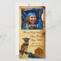 ABSCHLUSS OWL PARCHMENT BROWN WAX SIEGEL MONOGRAM