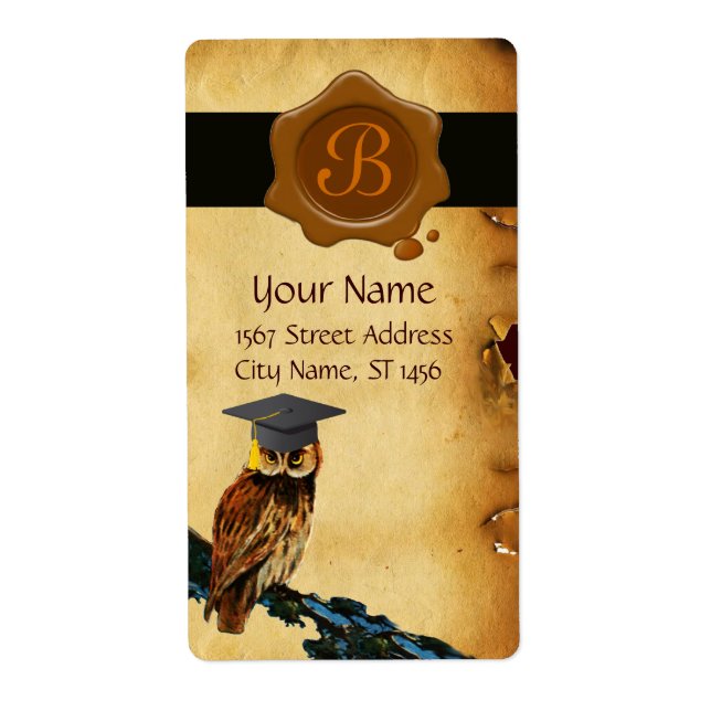 ABSCHLUSS OWL PARCHMENT, MONOGRAMM FÜR SIEGEL BROW (Vorne)