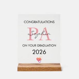 Abschluss PA Personalisierter Name Jahrgang 2026 Acrylschild