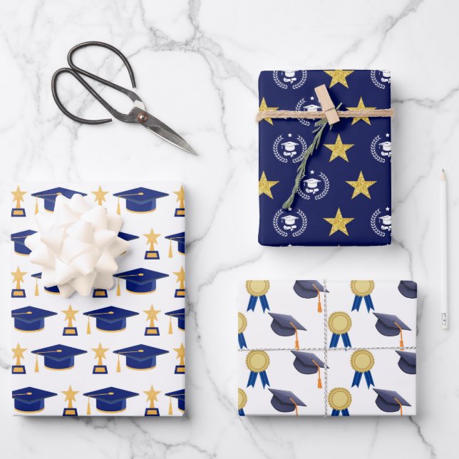 Abschluss Pattern Geschenkpapier Set (Vorderseite)