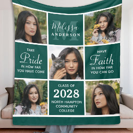 Abschluss Personalisiert Graduate 5 FotoCollage Fleecedecke