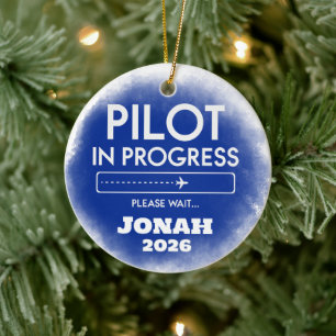 Abschluss Pilot In Progress  Keramik Ornament