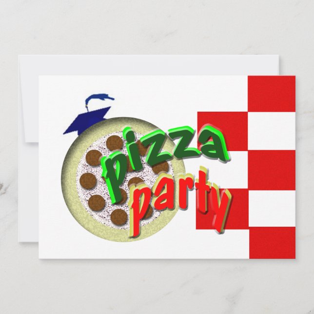 Abschluss-Pizza-Party!!!! Einladung (Vorderseite)