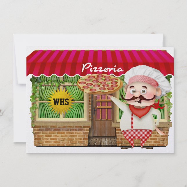 Abschluss Pizza Party - SRF Einladung (Vorderseite)