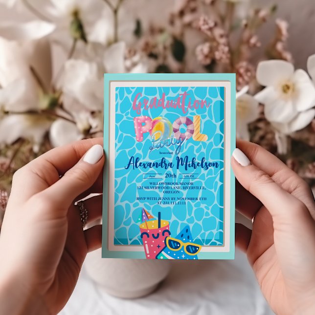 Abschluss Pool Party Einladung (Von Creator hochgeladen)