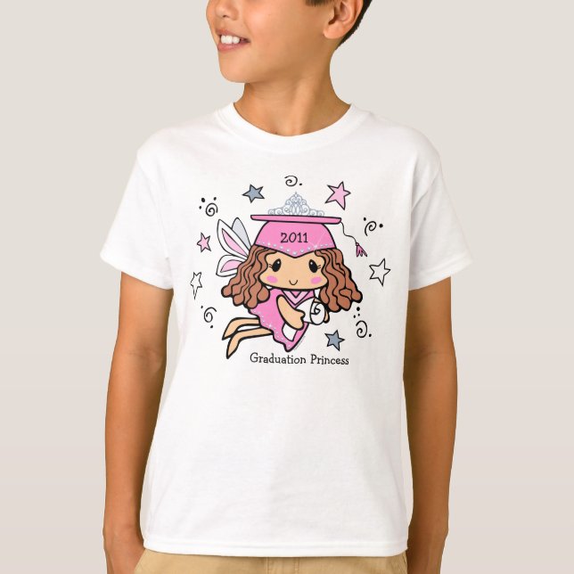 Abschluss Princess Personalisiert Kids Shirt (Vorderseite)