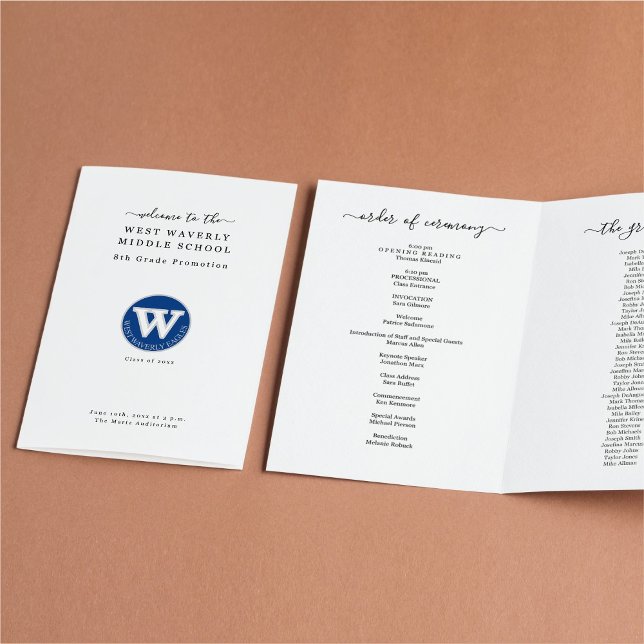 Abschluss-Programm (1 Spaltenversion) Flyer (Von Creator hochgeladen)