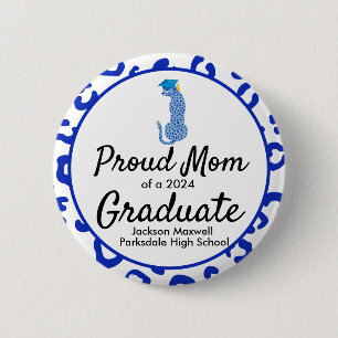 Abschluss Proud Mama Blue Edition Button
