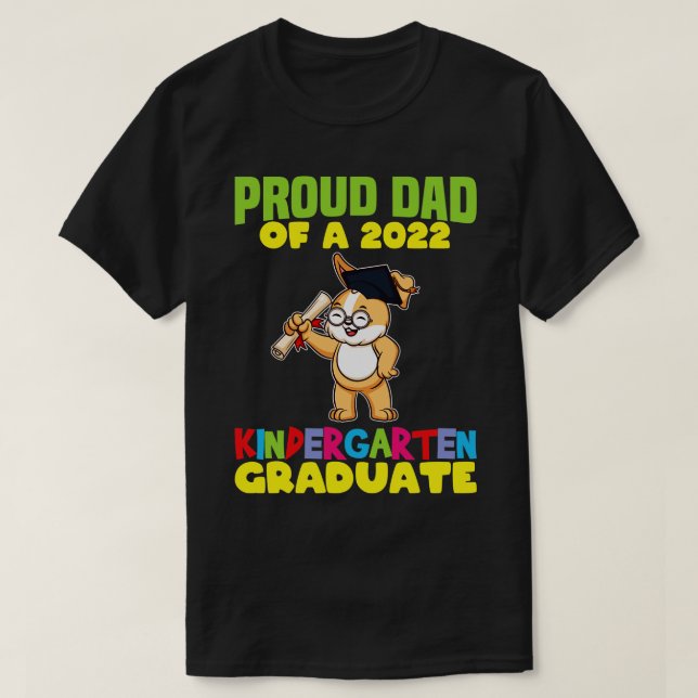 Abschluss Proud Vater 2022 Kindergarten Graduate 1 T-Shirt (Design vorne)