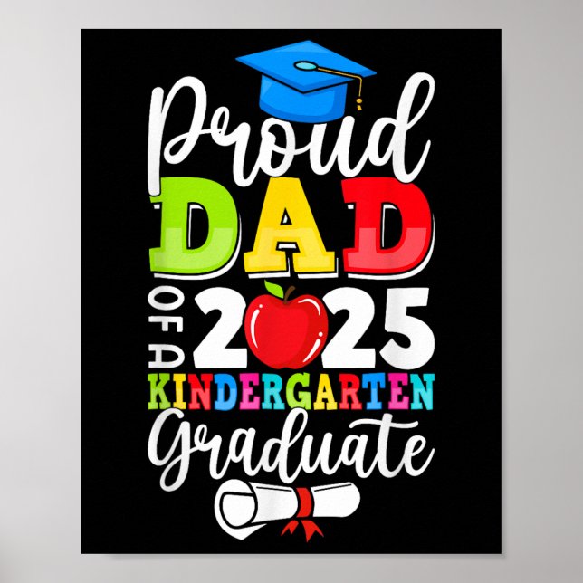 Abschluss Proud Vater der Cl of 2025 Kindergarten  Poster (Vorne)