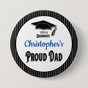 Abschluss Proud Vater Para Monogramm Grad Button