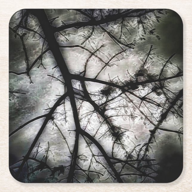 Abschluss Rechteckiger Pappuntersetzer (Vorderseite)