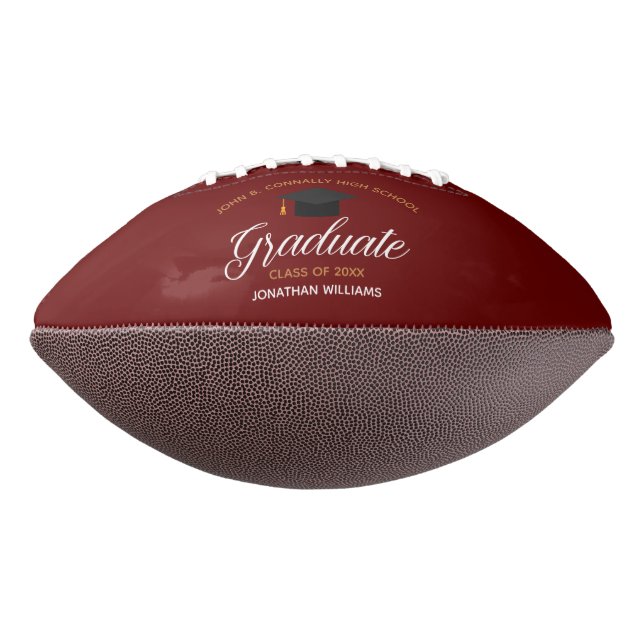 Abschluss Red Burgund Senior Graduate 2023 Football (Gedreht 270)