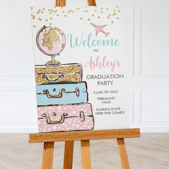 Abschluss Reisekoffer Begrüßungszeichen Poster (Von Creator hochgeladen)