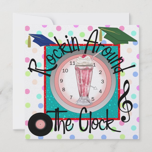 Abschluss Rockin' Rund um das Party der Uhr - SRF Einladung (Vorderseite)