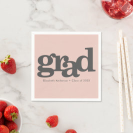Abschluss rot rosa fett moderne Typografie Serviette