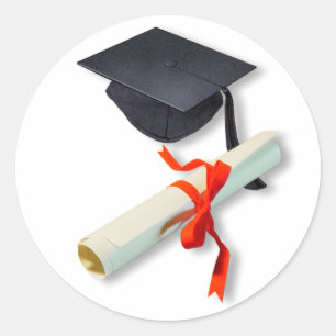 Abschluss Runder Aufkleber