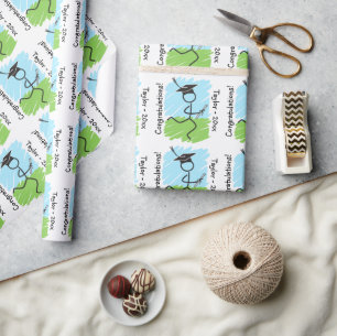 Abschluss Runner Personalisiert © Wrapping Paper Geschenkpapier