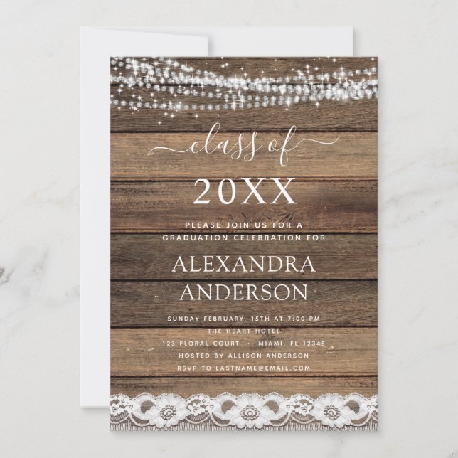 Abschluss Rustikales Bauernhaus 2022 Einladung (Vorderseite)