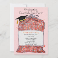 Abschluss-Sack Crawfish-Boil-Party Einladung