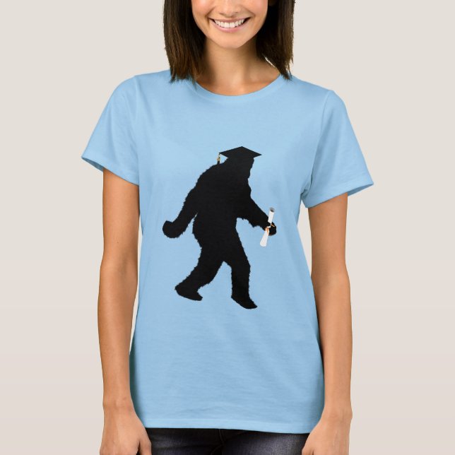 Abschluss Sasquatch mit Grad Cap T-Shirt (Vorderseite)