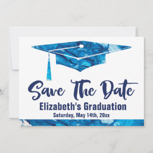 Abschluss Save the Date Einfach Elegantes Wasser