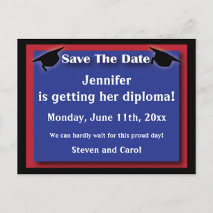 Abschluss-Save the Date Karte