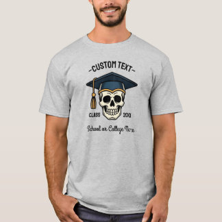 Abschluss-Schädel benutzerdefinierter Name Jahr Sc T-Shirt
