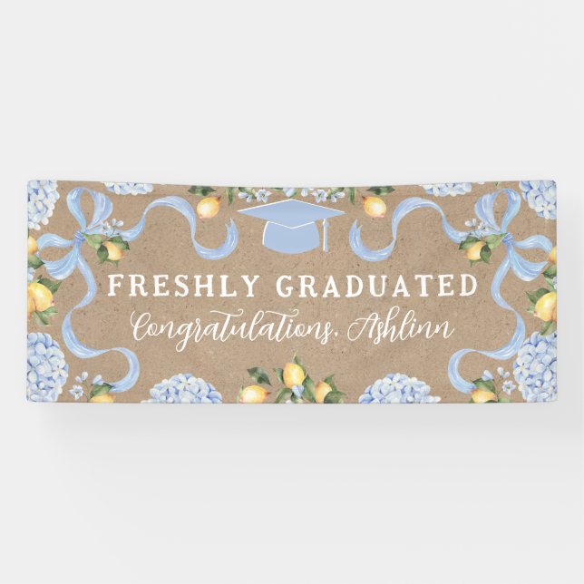 Abschluss-Schild Kraft Farbe Frisch Graduiert Banner (Horizontal)